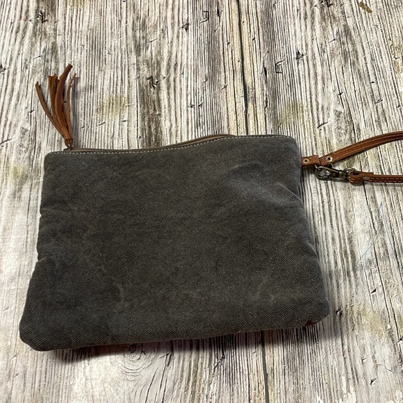 Myra Bag Wristlet Canvas and Leather - Picture 6 of 6